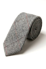 Cravates Marc Darcy pour homme en tweed à chevrons, style classique vintage rétro Deon