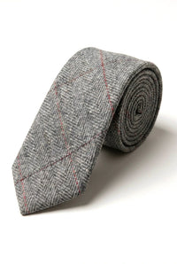 Cravates Marc Darcy pour homme en tweed à chevrons, style classique vintage rétro Deon