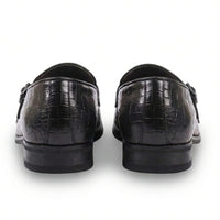 Mocassins à double boucle en cuir végétalien pour hommes