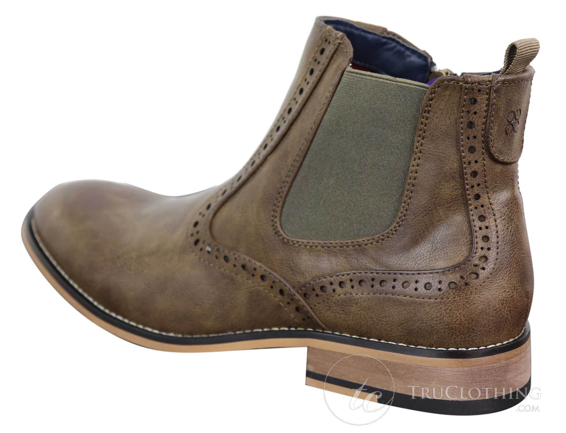 Mens Vintage Brogue Ankle Boots - Cavani Fox