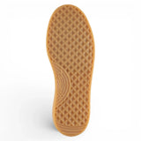 Baskets pour hommes en cuir blanc à rayures noires