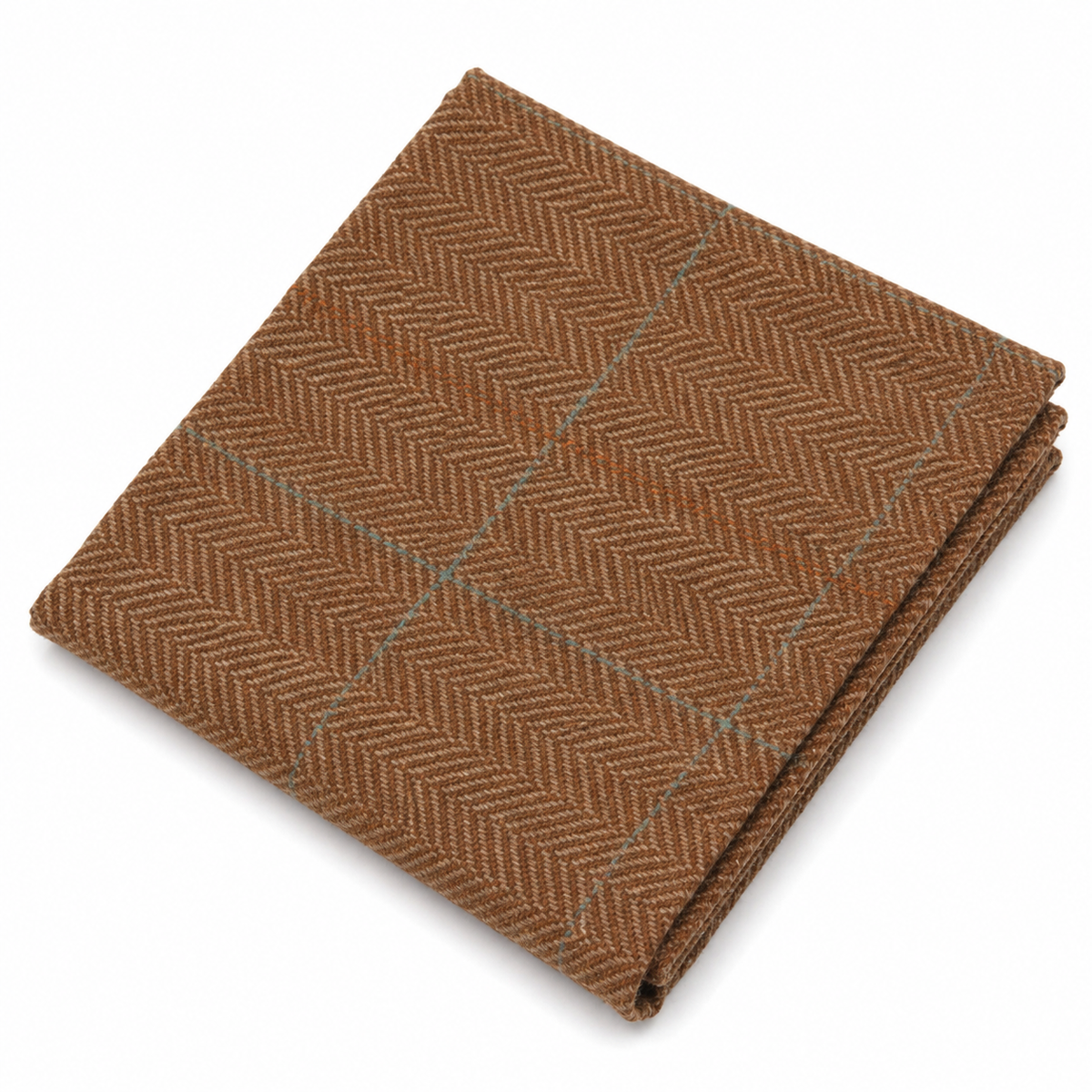 Cravate en tweed à chevrons en laine mélangée pour homme - Chêne