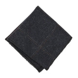 Cravate en tweed à chevrons en laine mélangée pour homme - Bleu marine