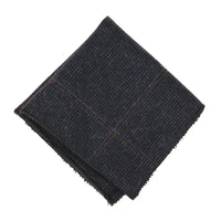 Cravate en tweed à chevrons en laine mélangée pour homme - Bleu marine
