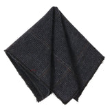 Cravate en tweed à chevrons en laine mélangée pour homme - Bleu marine