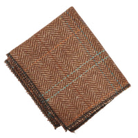 Cravate en tweed à chevrons en laine mélangée pour homme - Chêne
