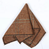 Cravate en tweed à chevrons en laine mélangée pour homme - Chêne