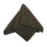 Cravate en tweed à chevrons en laine mélangée pour homme - Olive