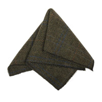 Cravate en tweed à chevrons en laine mélangée pour homme - Olive