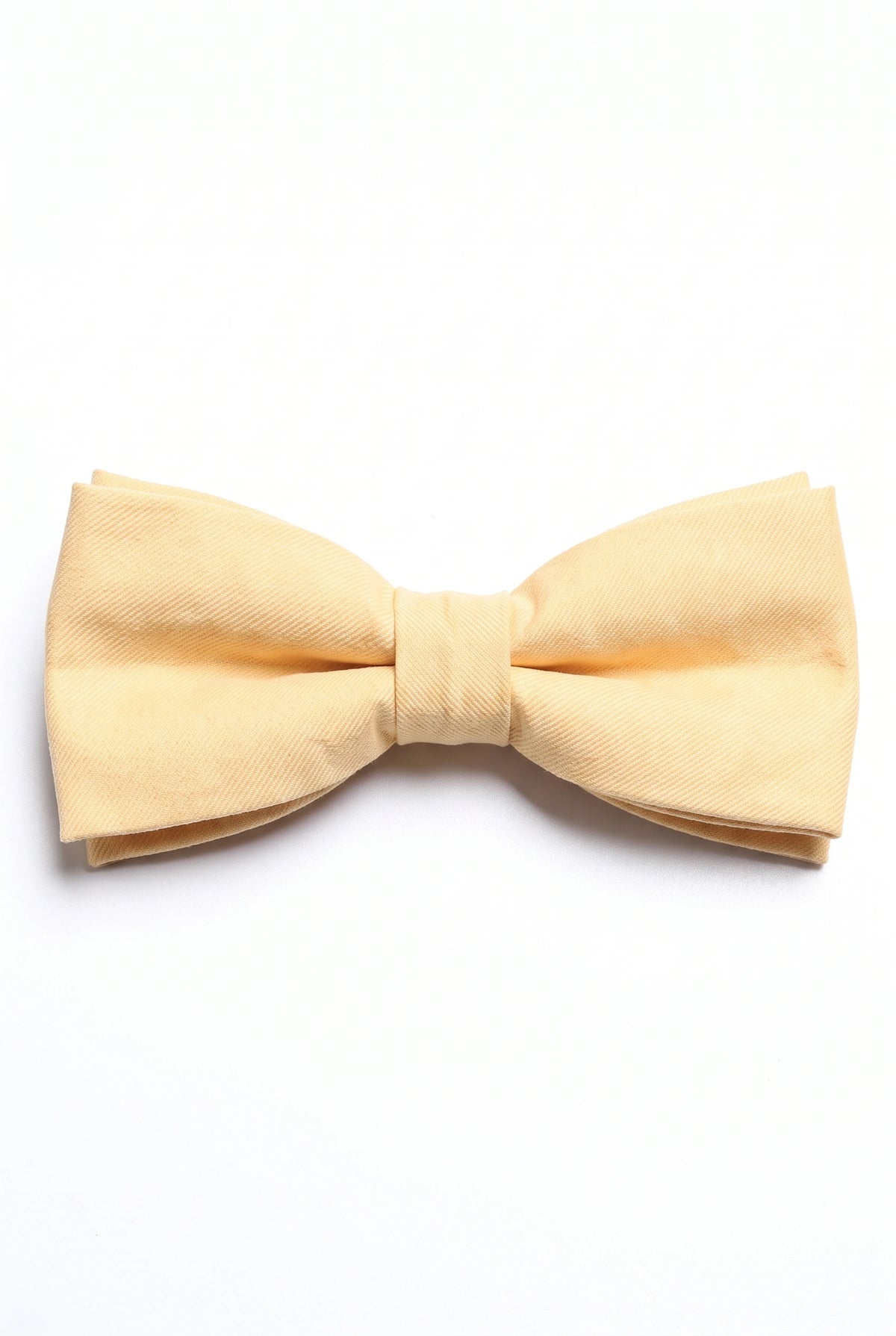 Nœud papillon jaune double épaisseur pour homme