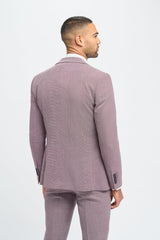 Miami - Blazer d'été rose slim fit pour homme