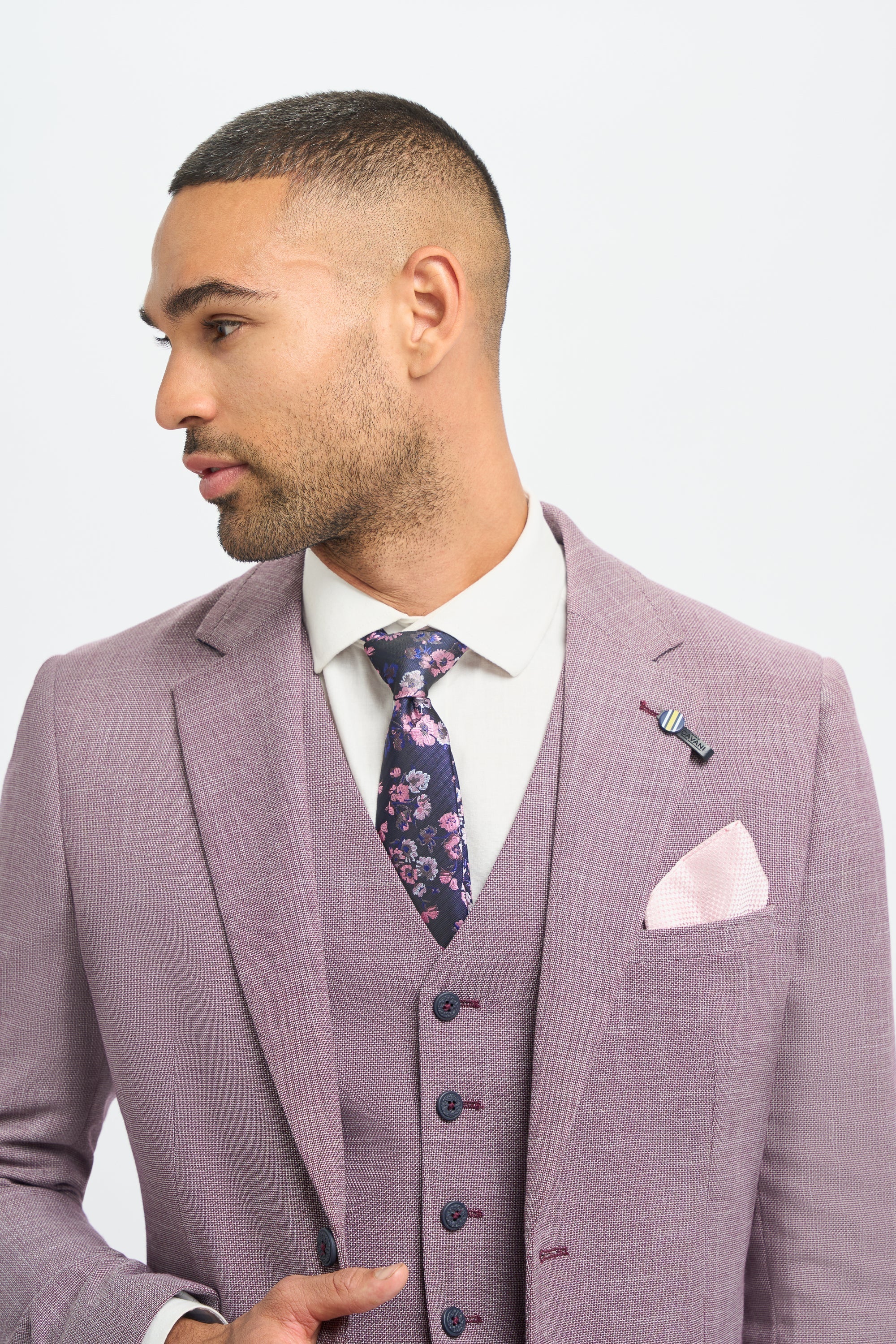 Miami - Blazer d'été rose slim fit pour homme