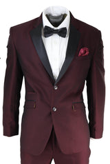 Mens Wine Tuxedo Dinner Suit