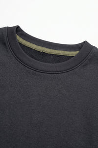 T-shirt homme bleu marine foncé, coupe décontractée, bords francs, col rond, mélange de coton