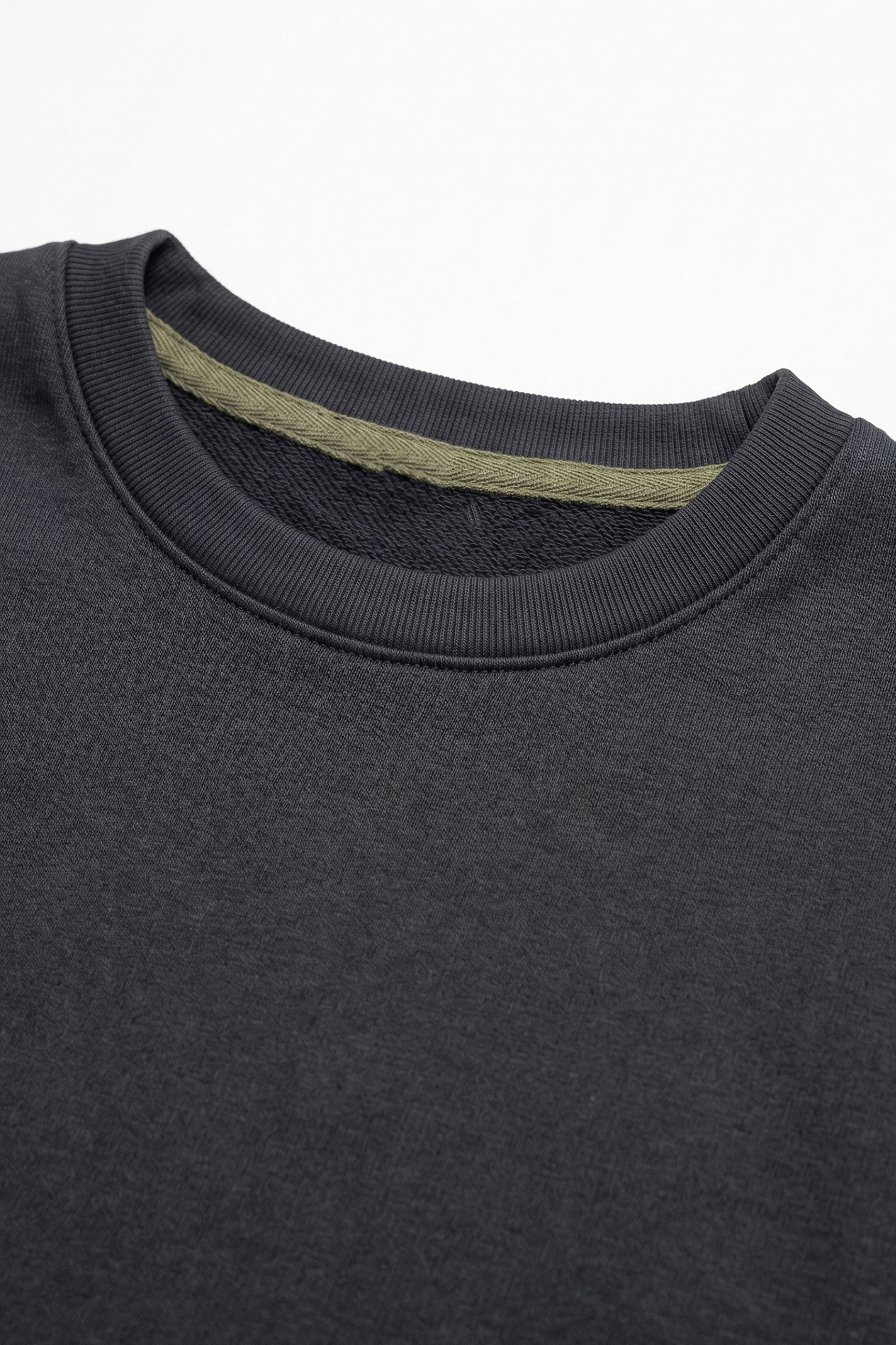 T-shirt homme bleu marine foncé, coupe décontractée, bords francs, col rond, mélange de coton