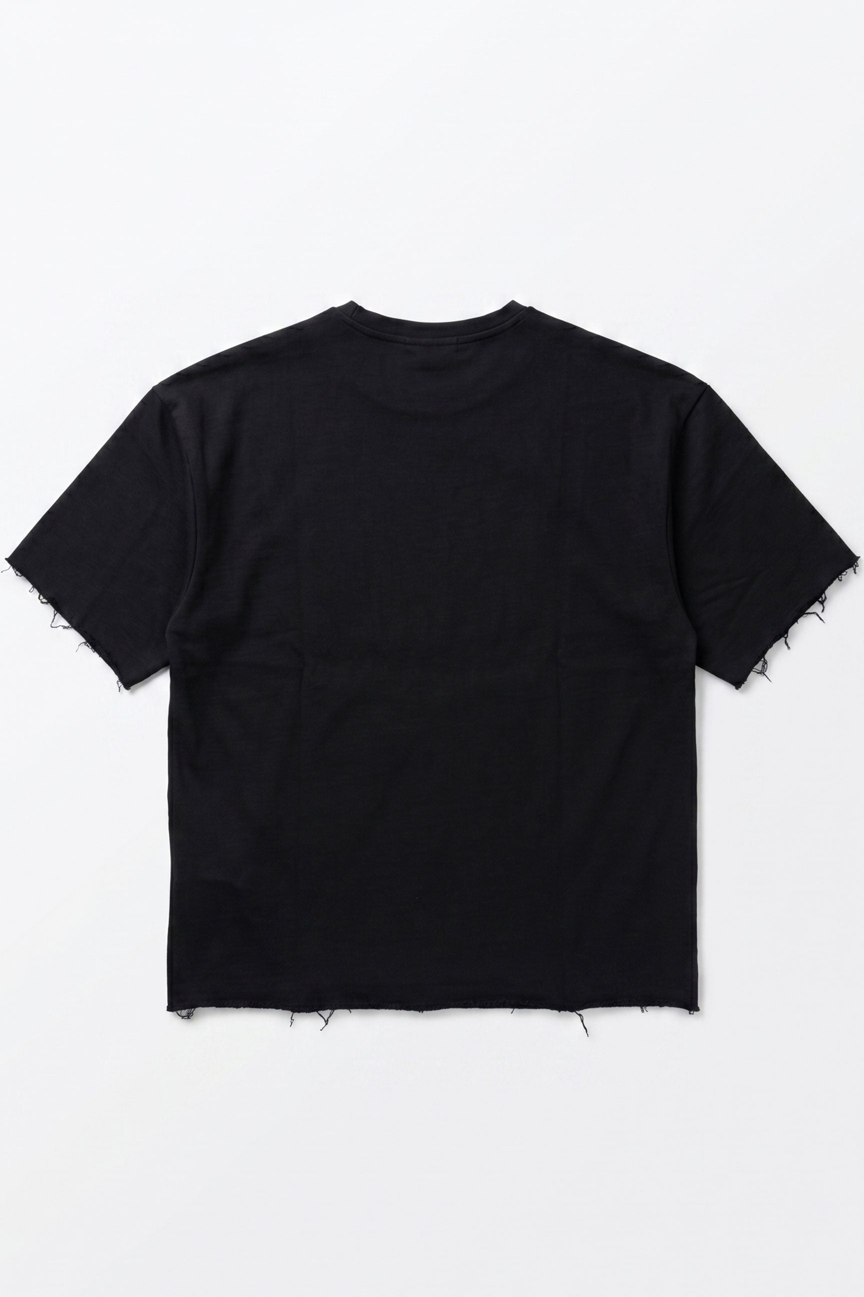 T-shirt homme bleu marine foncé, coupe décontractée, bords francs, col rond, mélange de coton