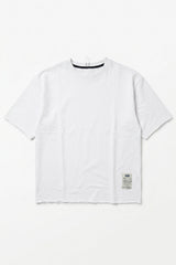 T-shirt blanc pour homme, coupe décontractée, bords francs, mélange de coton, col rond