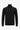 Pull à col roulé noir pour homme, en maille douce à manches longues et mélange de viscose.