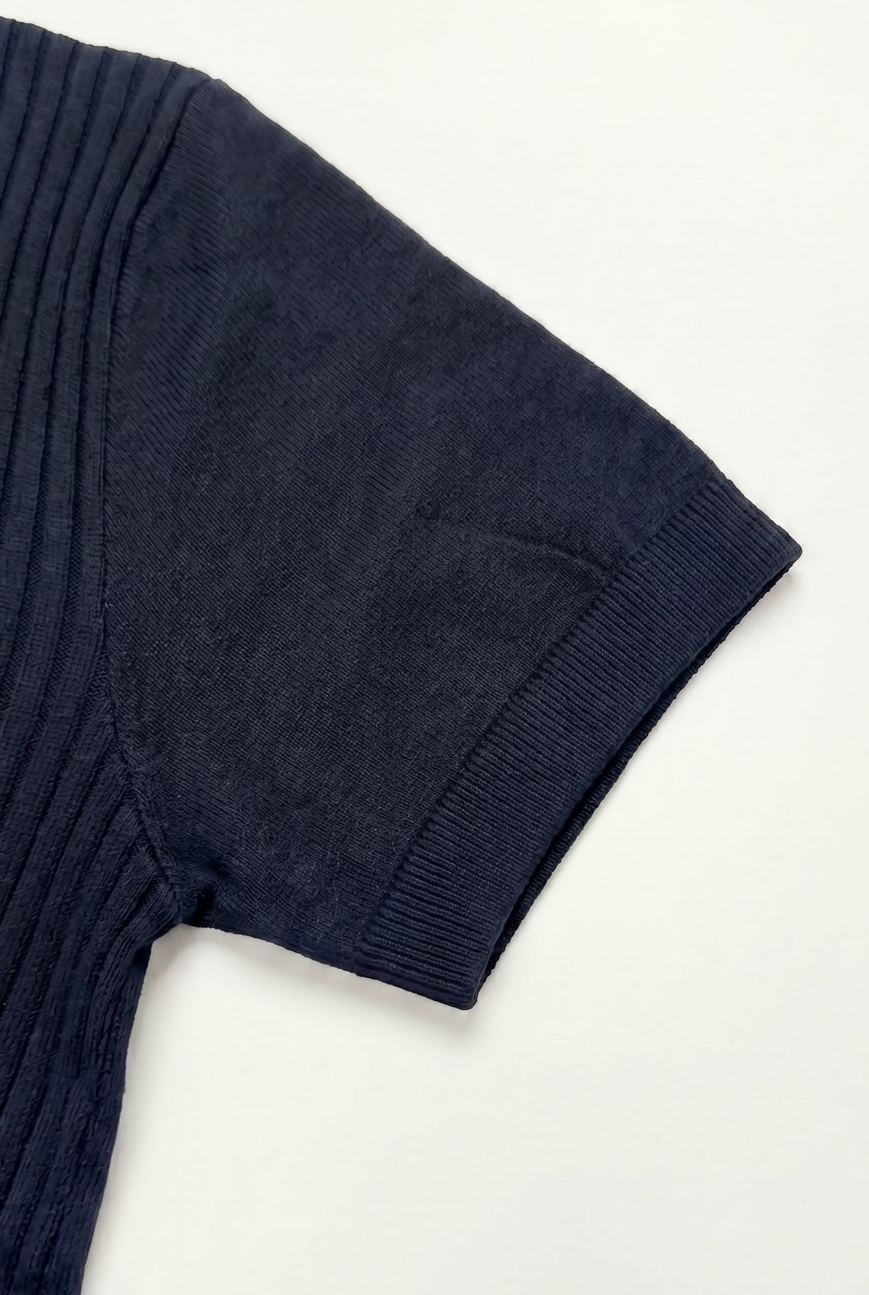 Polo zippé en maille marine pour homme