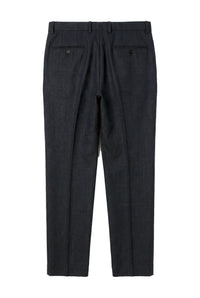 Oscar - Pantalon en tweed bleu marine pour homme
