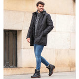 P03 Aviator - Men's Black Leather Ankle Boots