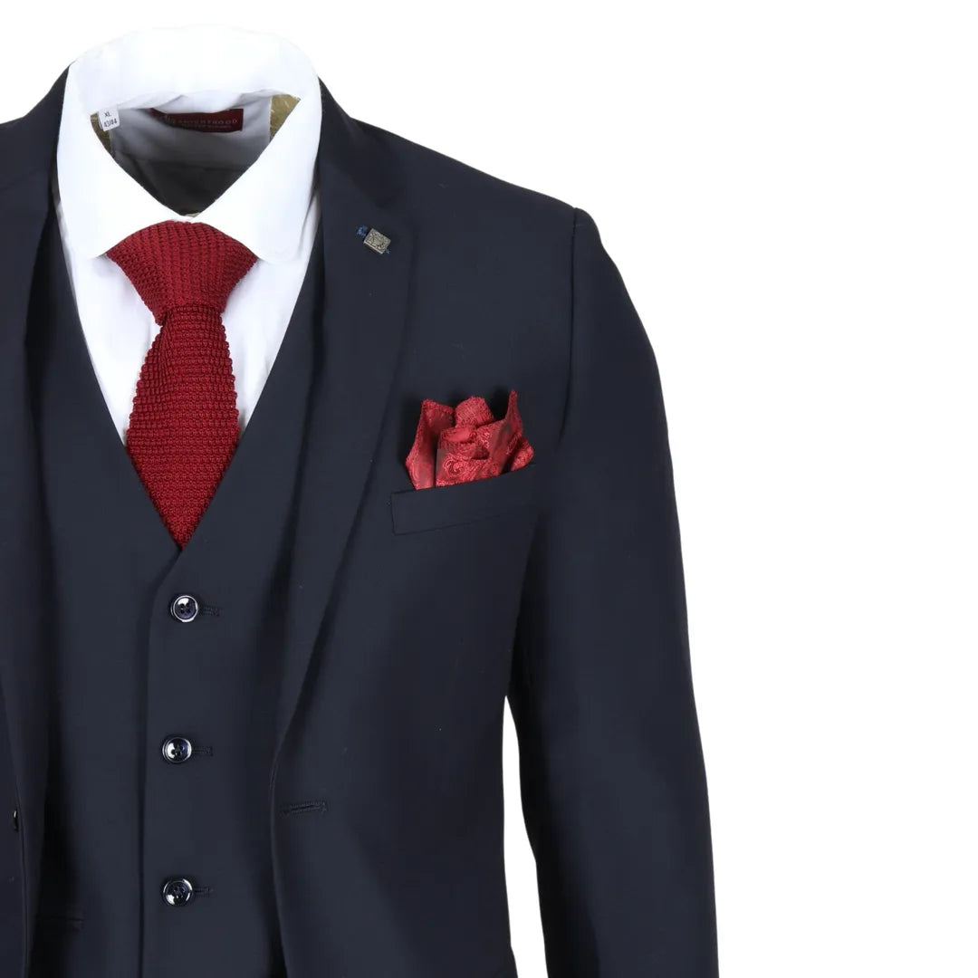 Parker - Men's Navy Tailored Fit Blazer