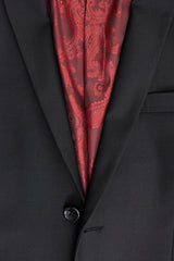 Paul Andrew Parker - Costume trois pièces noir pour homme, coupe ajustée, style classique de portier, pour deuil et funérailles