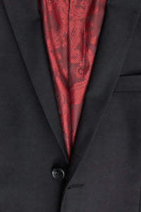 Paul Andrew Parker - Costume trois pièces noir pour homme, coupe ajustée, style classique de portier, pour deuil et funérailles