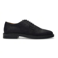 Pedro - Chaussures Derby à lacets en daim noir mat pour homme
