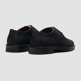 Pedro - Chaussures Derby à lacets en daim noir mat pour homme