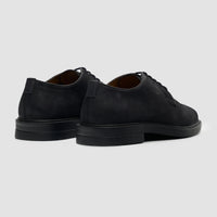 Pedro - Chaussures Derby à lacets en daim noir mat pour homme