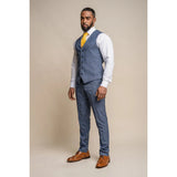 Phantom - Men's Blue Check Waistcoat