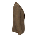 Ralph - Blazer en tweed marron pour femme, coupe ajustée