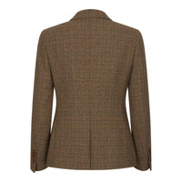 Ralph - Blazer en tweed marron pour femme, coupe ajustée