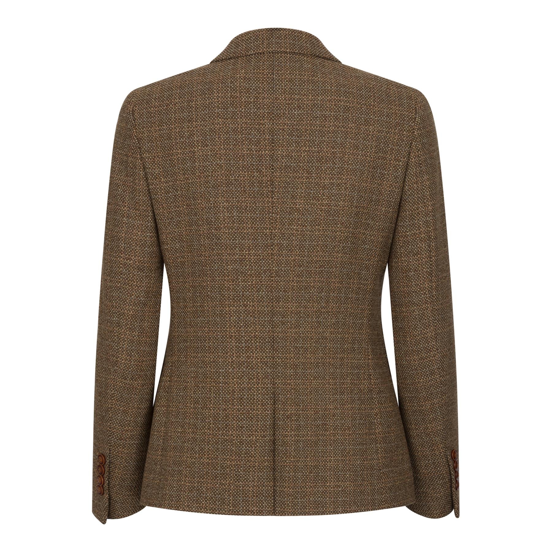 Ralph - Blazer en tweed marron pour femme, coupe ajustée