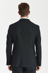 Regent - Blazer croisé à carreaux verts pour homme