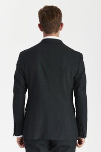 Regent - Blazer croisé à carreaux verts pour homme