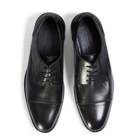 Regent - Chaussures Derby pour homme en cuir noir poli