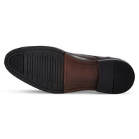 Regent - Chaussures Derby pour homme en cuir marron foncé patiné