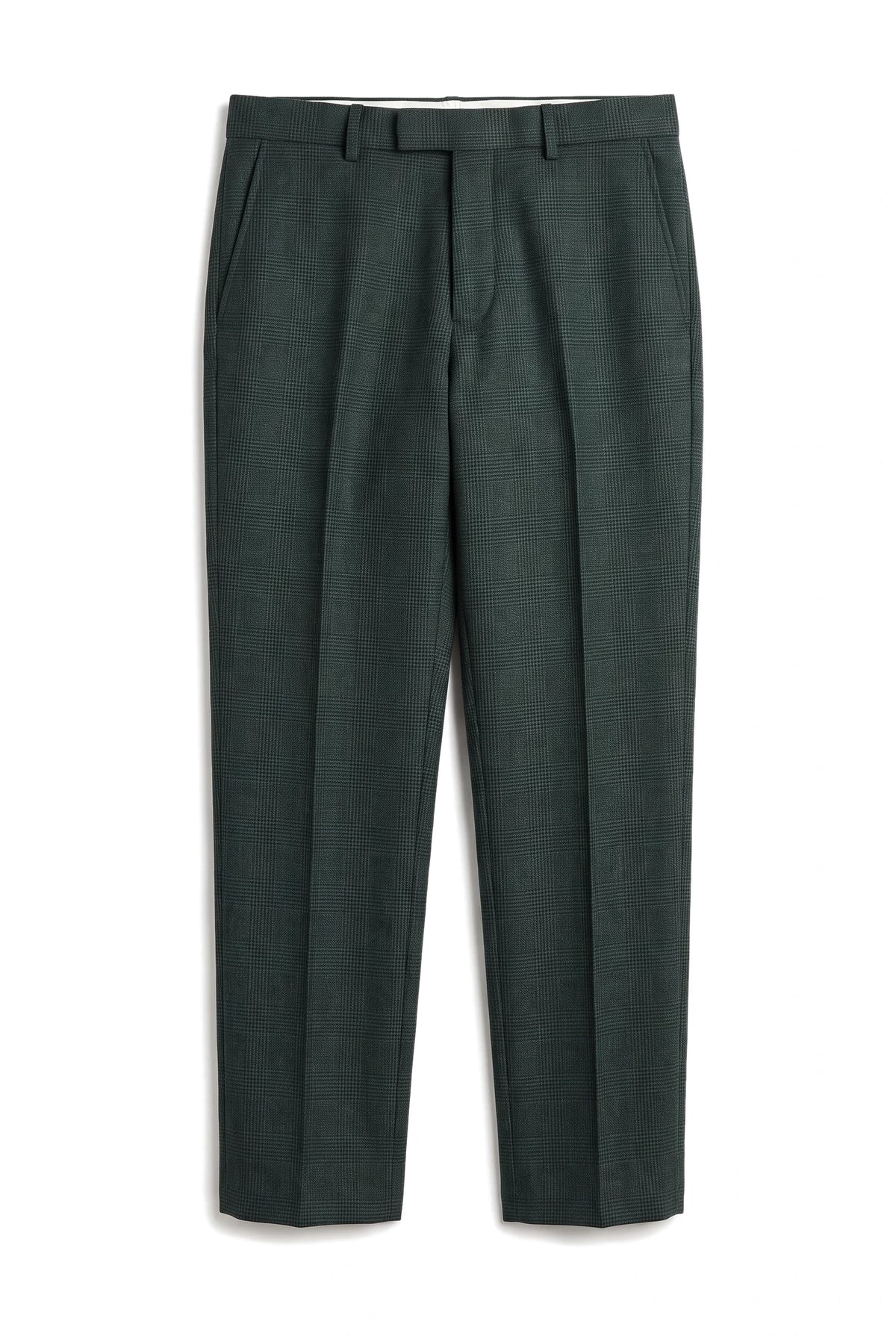 Pantalon à carreaux verts pour homme Regent