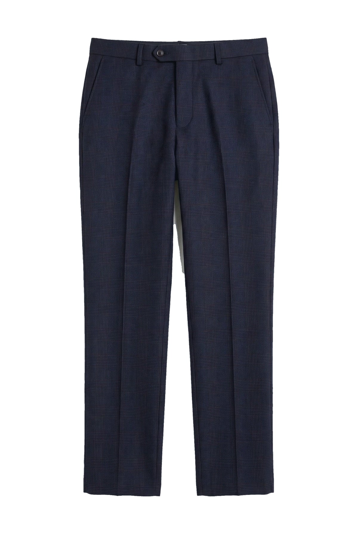Pantalon à carreaux bleu marine pour homme Regent
