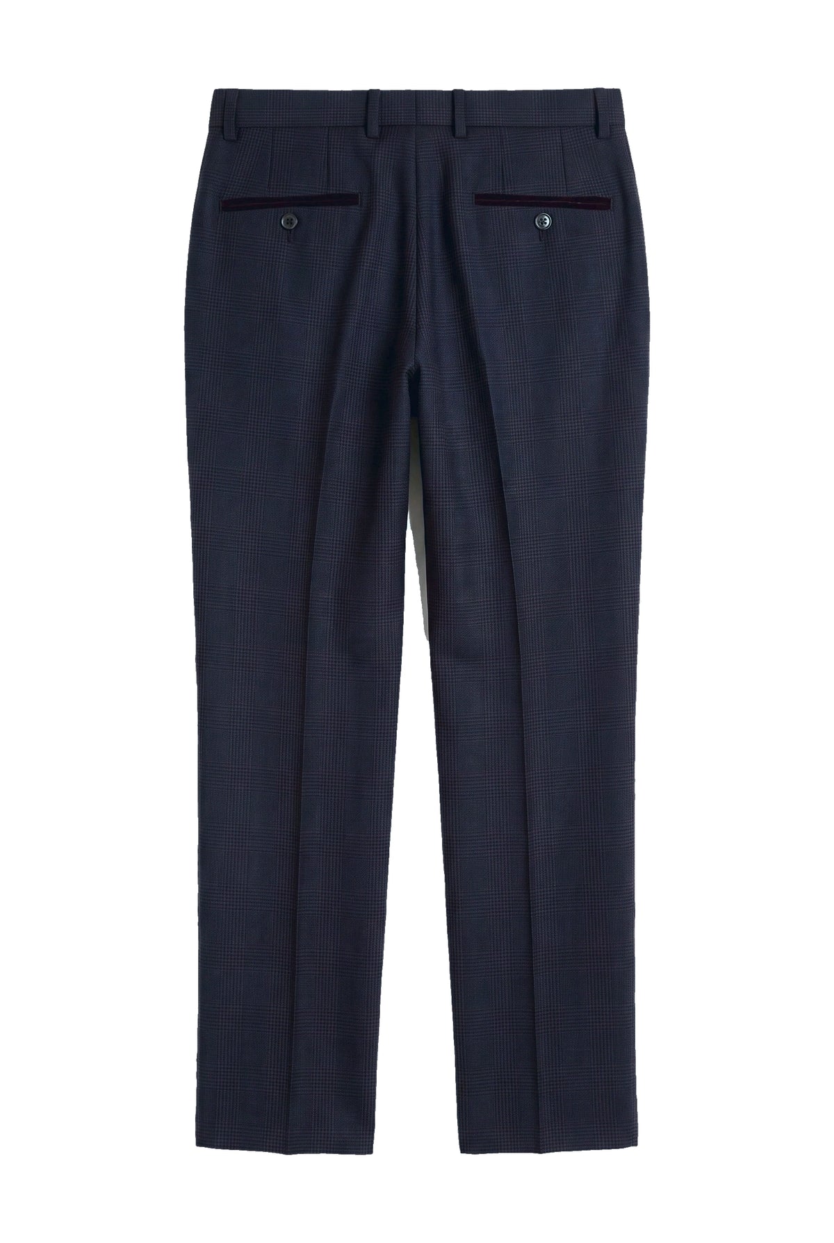 Pantalon à carreaux bleu marine pour homme Regent