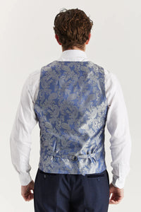 Gilet à carreaux bleu marine pour homme Regent
