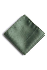 Coffret cadeau cravate verte texturée en satin de soie, pochette, boutons de manchette, cravate en satin mat