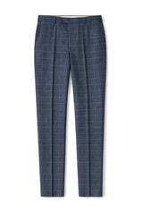 Pantalon à carreaux en tweed bleu Scott pour homme - 1 avis