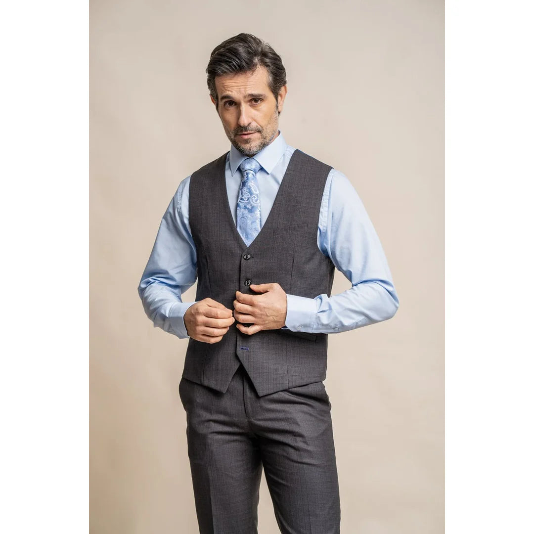 Seeba Seeba - Gilet classique anthracite pour homme : Achetez en ligne ...