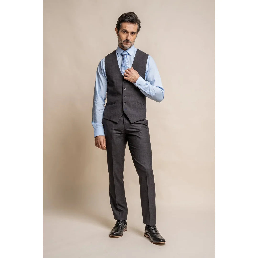 Seeba Seeba - Gilet classique anthracite pour homme : Achetez en ligne ...