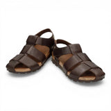 Sandales Stanley C1 pour hommes, imperméables, en cuir marron écorce