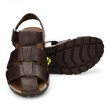 Sandales Stanley C1 pour hommes, imperméables, en cuir marron écorce