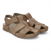 Sandales Stanley C8 pour hommes, imperméables, en cuir taupe.